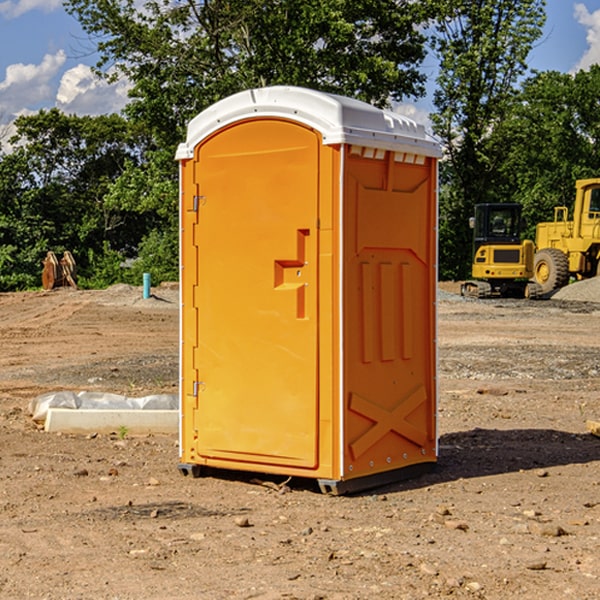 how often are the porta potties cleaned and serviced during a rental period in Shasta